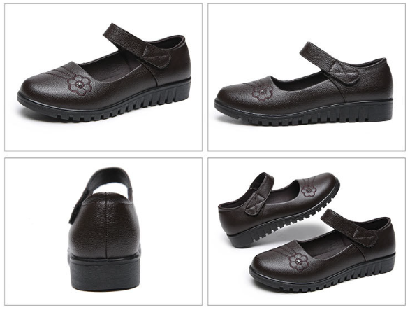 メリージェーン パンプス レディース フラット シューズ 歩きやすい 疲れない 滑らない ブラック ダークブラウン