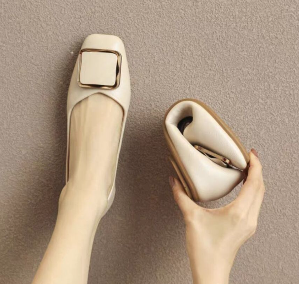 パンプス べたんこ 痛くない 歩きやすい 柔らかい おしゃれ オフィス 仕事 ブラック アプリコット