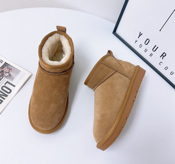 ムートンブーツ レディース ムートン ショートブーツ 柔らかい ベルベット 厚底 おしゃれ ４カラー