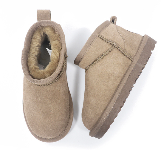 ムートンブーツ レディース ムートン ショートブーツ 柔らかい ベルベット 厚底 おしゃれ ４カラー