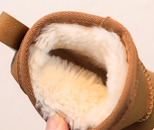 ムートンブーツ キッズ ムートン スノーブーツ 暖かい 大きいサイズ ブラック ブラウン グリーン