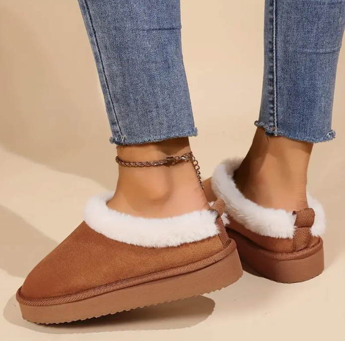 サンダル レディース ファー スリッパ 屋内 屋外 暖かい べたんこ 履きやすい ４カラー