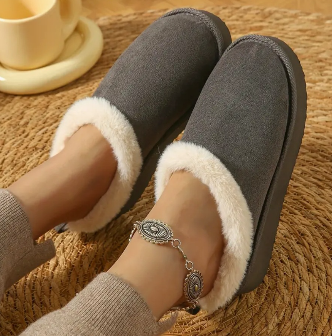 サンダル レディース ファー スリッパ 屋内 屋外 暖かい べたんこ 履きやすい ４カラー