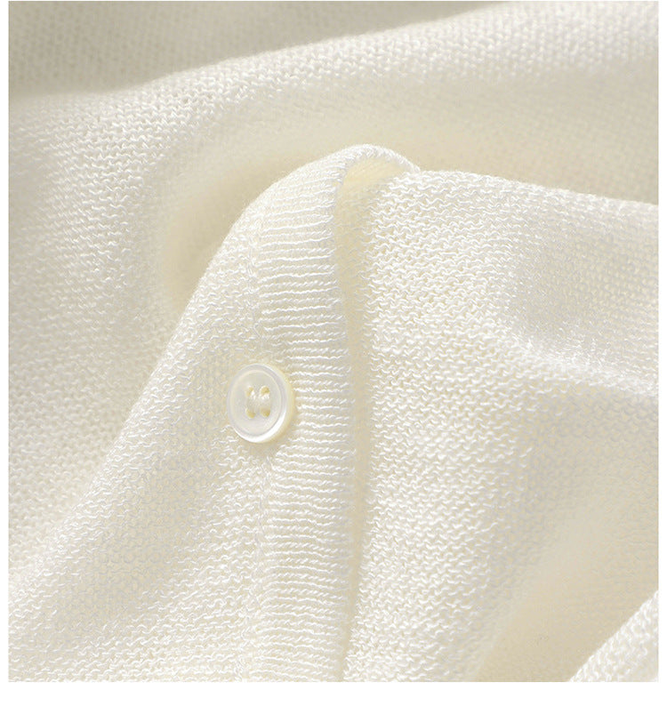 薄手日焼け止めジャケット 2023年夏新作ニット多用途長袖ラウンドネックトップスレディースアウターバンブーリネンルーズカーディガン