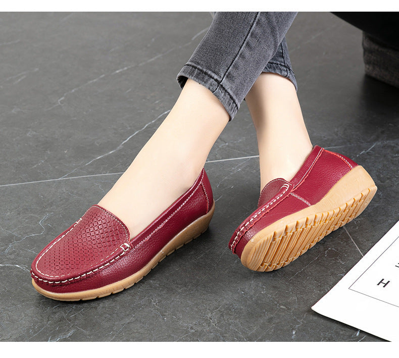 ローファー モカシン スリッポン レディース 春夏秋 軽やか フラットソール 通気性 つま先カバー きれいめ オフィス 通勤 ダークブルー 35-44