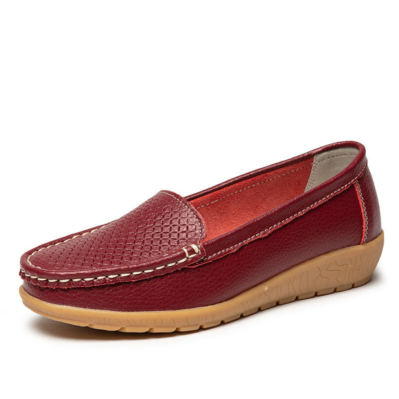 ローファー モカシン スリッポン レディース 春夏秋 軽やか フラットソール 通気性 つま先カバー きれいめ オフィス 通勤 ダークブルー 35-44