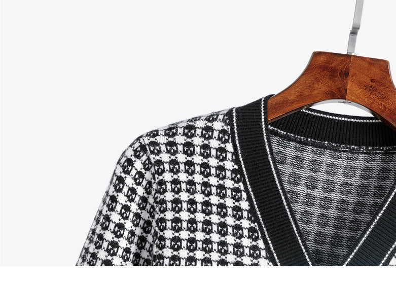 春 夏 新作 小香風 高級感 長袖 Aライン ニット ワンピース 着痩せ