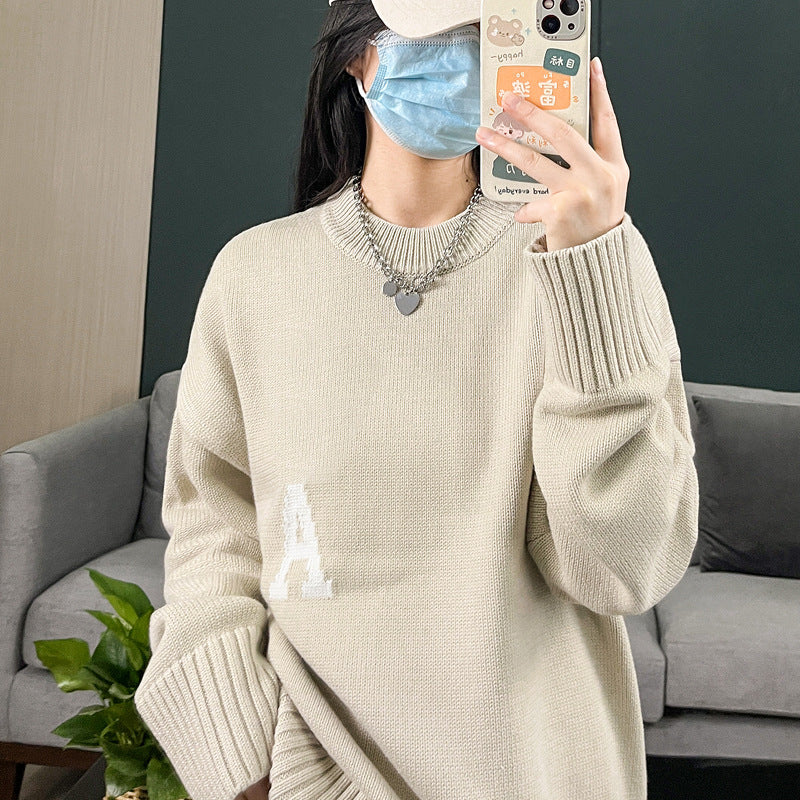 ニット レディース トップス セーター プルオーバー ４サイズ ３色 春 ゆるい カジュアル