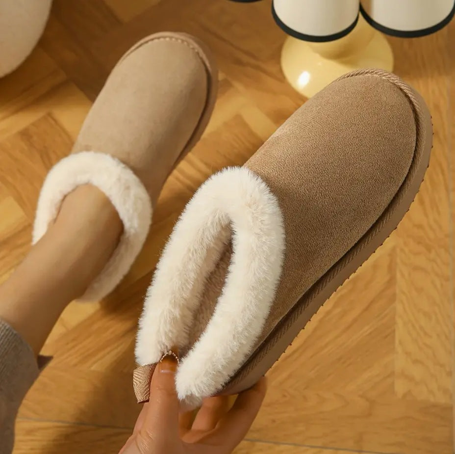 サンダル レディース ファー スリッパ 屋内 屋外 暖かい べたんこ 履きやすい ４カラー