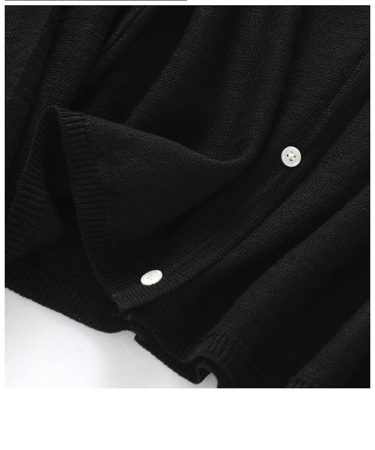 薄手日焼け止めジャケット 2023年夏新作ニット多用途長袖ラウンドネックトップスレディースアウターバンブーリネンルーズカーディガン