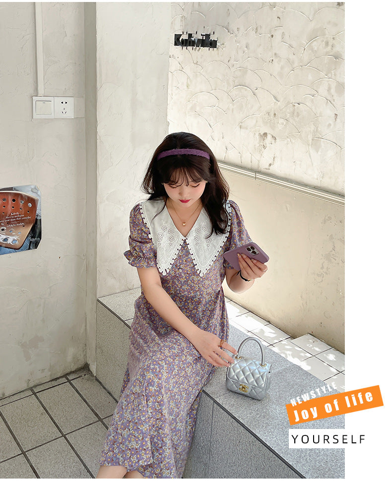 大きいサイズ ワンピース レディース 春 夏 刺繍 アート風 フレア シルエット