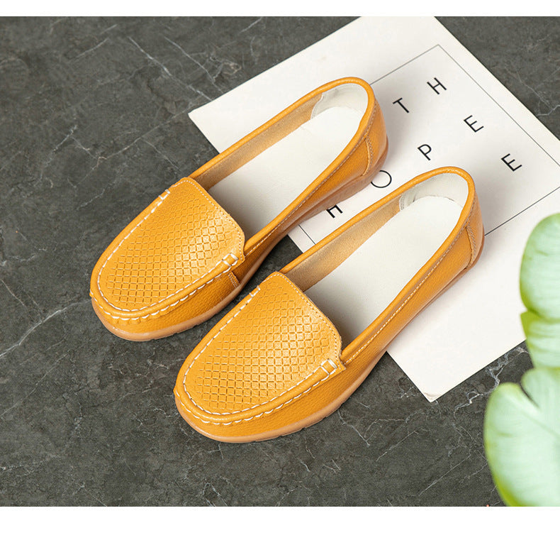 ローファー モカシン スリッポン レディース 春夏秋 軽やか フラットソール 通気性 つま先カバー きれいめ オフィス 通勤 ダークブルー 35-44