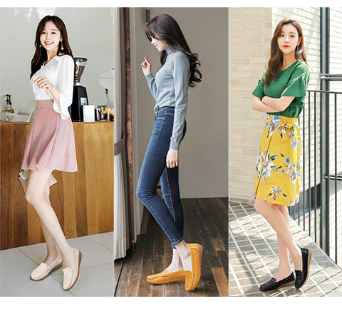 スリッポン フラットシューズ ローファー レディース 春夏 軽やか 通気性 抜群 つま先カバー フラットソール オフィス 通勤 旅行にも便利 ホワイト イエロー オフホワイト オレンジレッド ブラック ブルー レッド 35-44