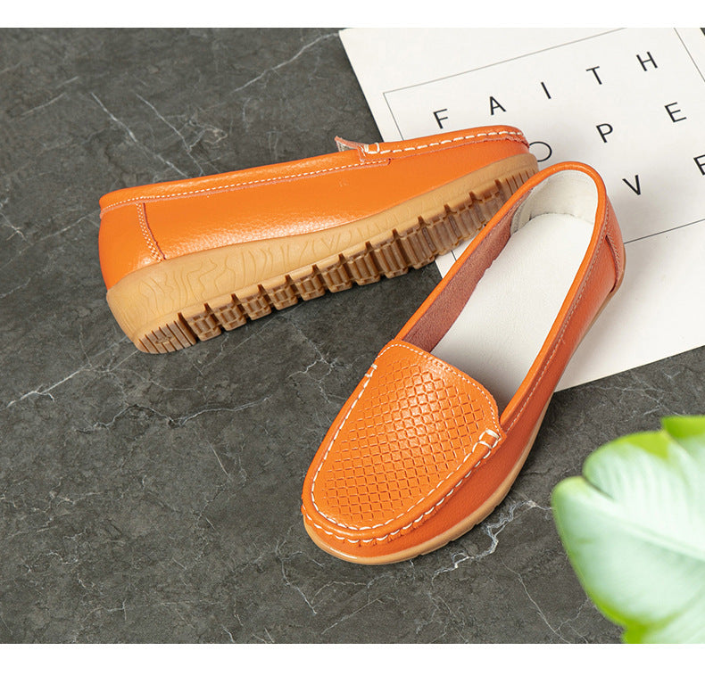 ローファー モカシン スリッポン レディース 春夏秋 軽やか フラットソール 通気性 つま先カバー きれいめ オフィス 通勤 ダークブルー 35-44