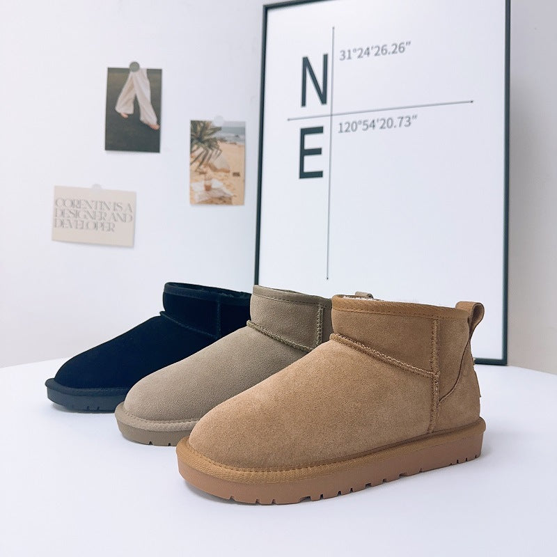 ムートンブーツ レディース ムートン ショートブーツ 柔らかい ベルベット 厚底 おしゃれ ４カラー