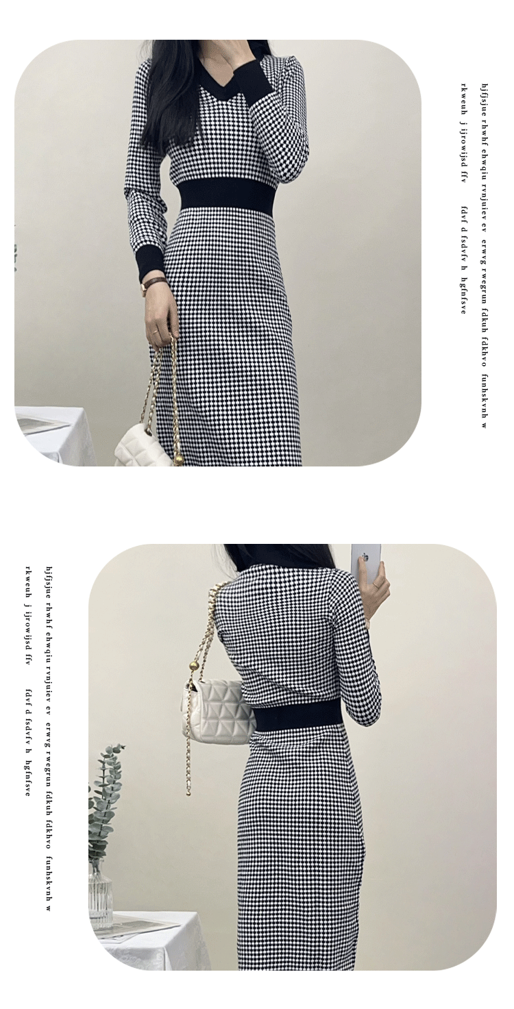 フレンチ風 春 ワンピース 高級感 ミディ丈 ニット レディース 上品 お姉さん風