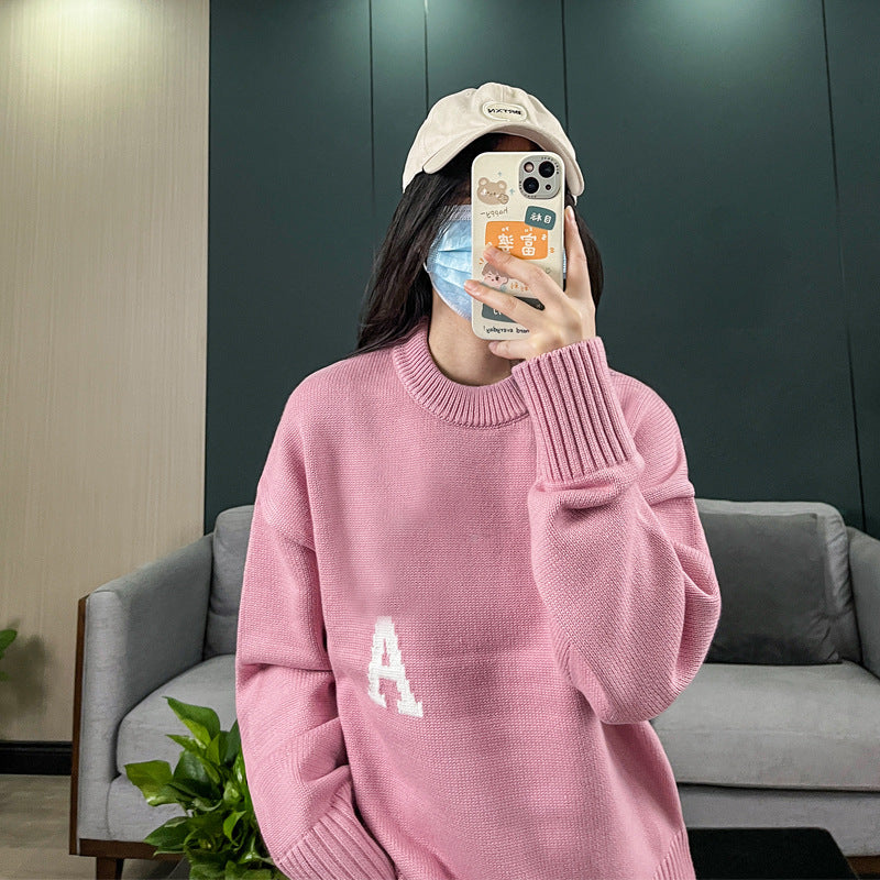 ニット レディース トップス セーター プルオーバー ４サイズ ３色 春 ゆるい カジュアル