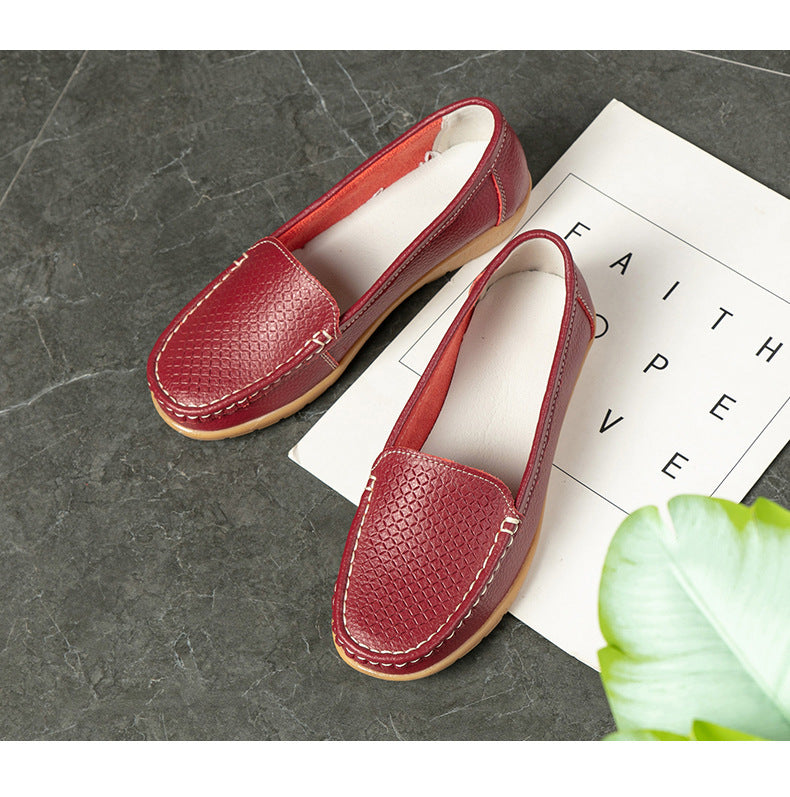 ローファー モカシン スリッポン レディース 春夏秋 軽やか フラットソール 通気性 つま先カバー きれいめ オフィス 通勤 ダークブルー 35-44