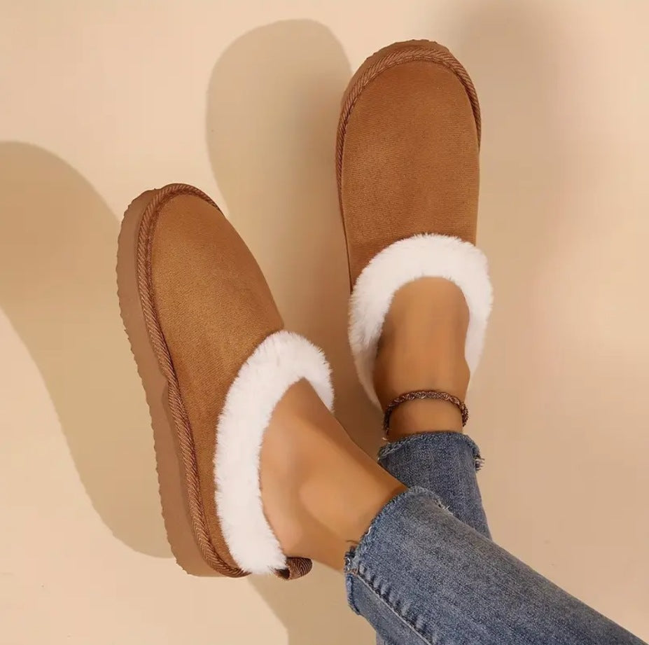 サンダル レディース ファー スリッパ 屋内 屋外 暖かい べたんこ 履きやすい ４カラー