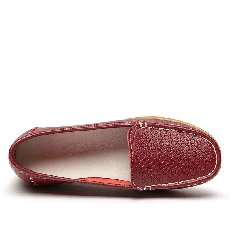 ローファー モカシン スリッポン レディース 春夏秋 軽やか フラットソール 通気性 つま先カバー きれいめ オフィス 通勤 ダークブルー 35-44